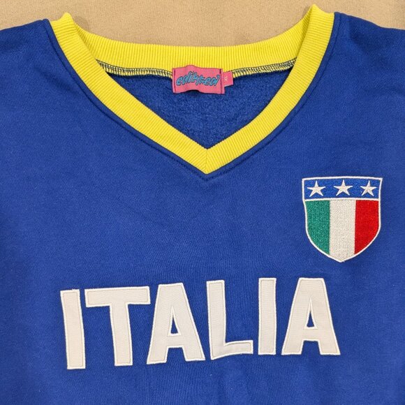 Edikted Italia Sweatshirt Blue - Women's sz M - Picture 2 of 10